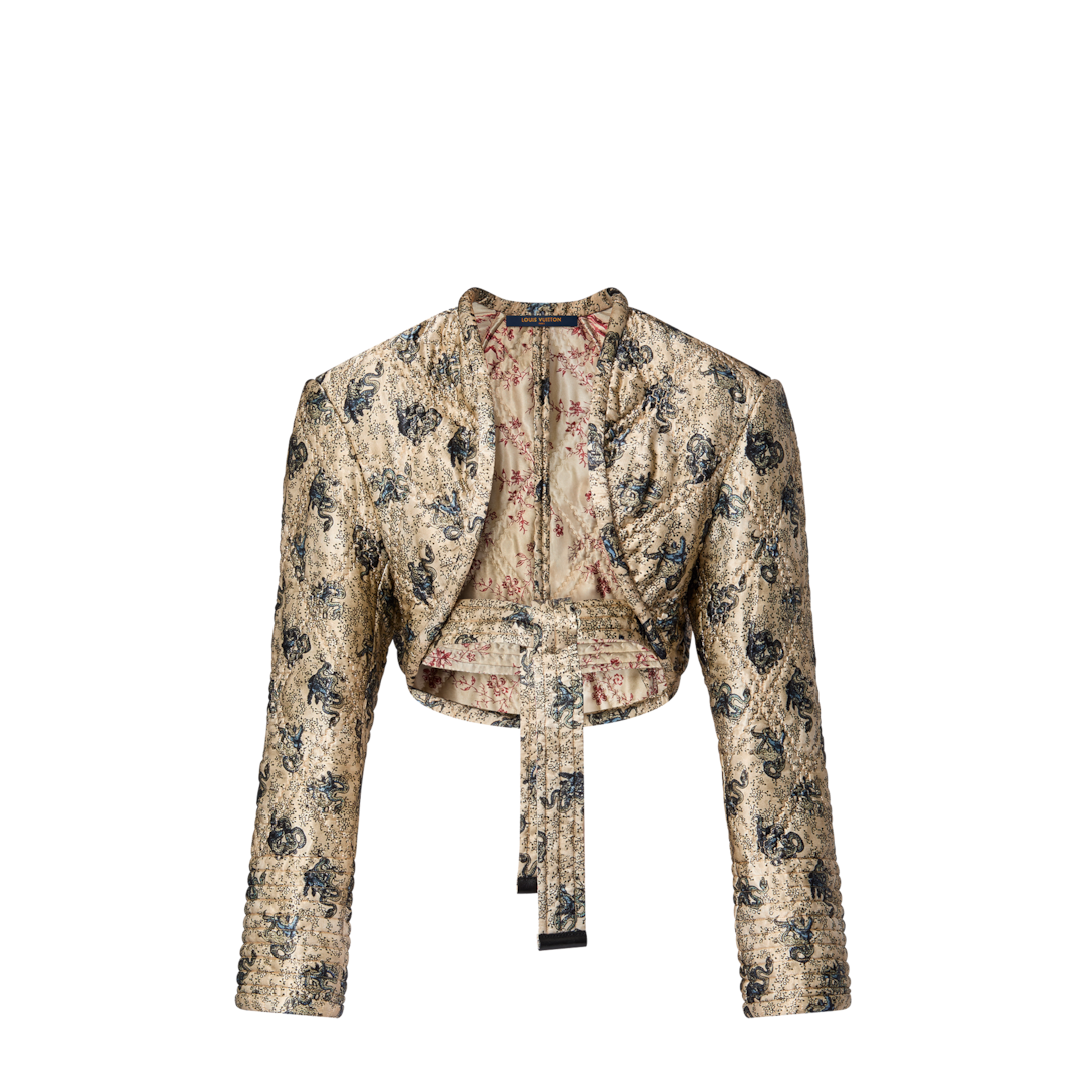 Cream satin bolero outlet jacket